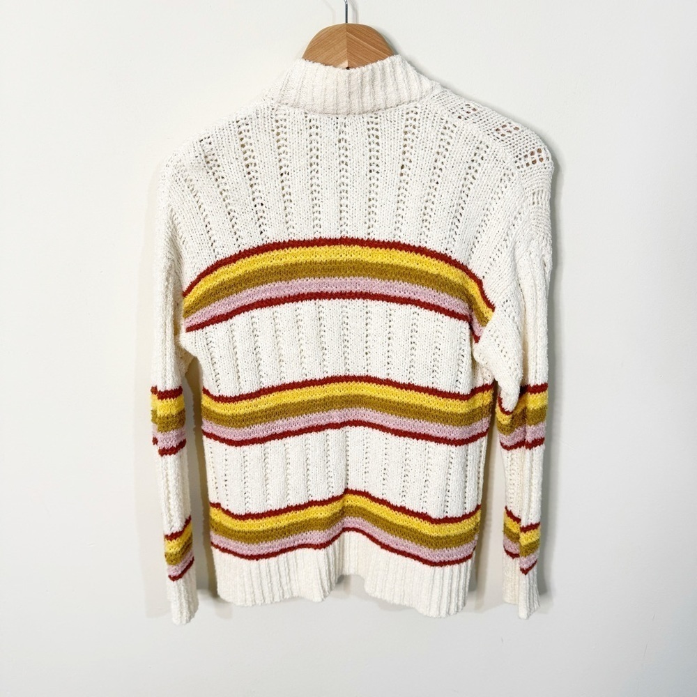 Madewell Cream Yellow Striped Diaz Open Cardigan Size XS - Picture 4 of 5